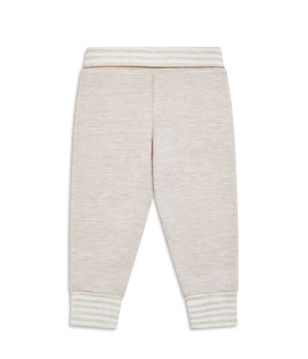 Kids Pyjama Set Long Sleeve Merino Wool Oatmeal