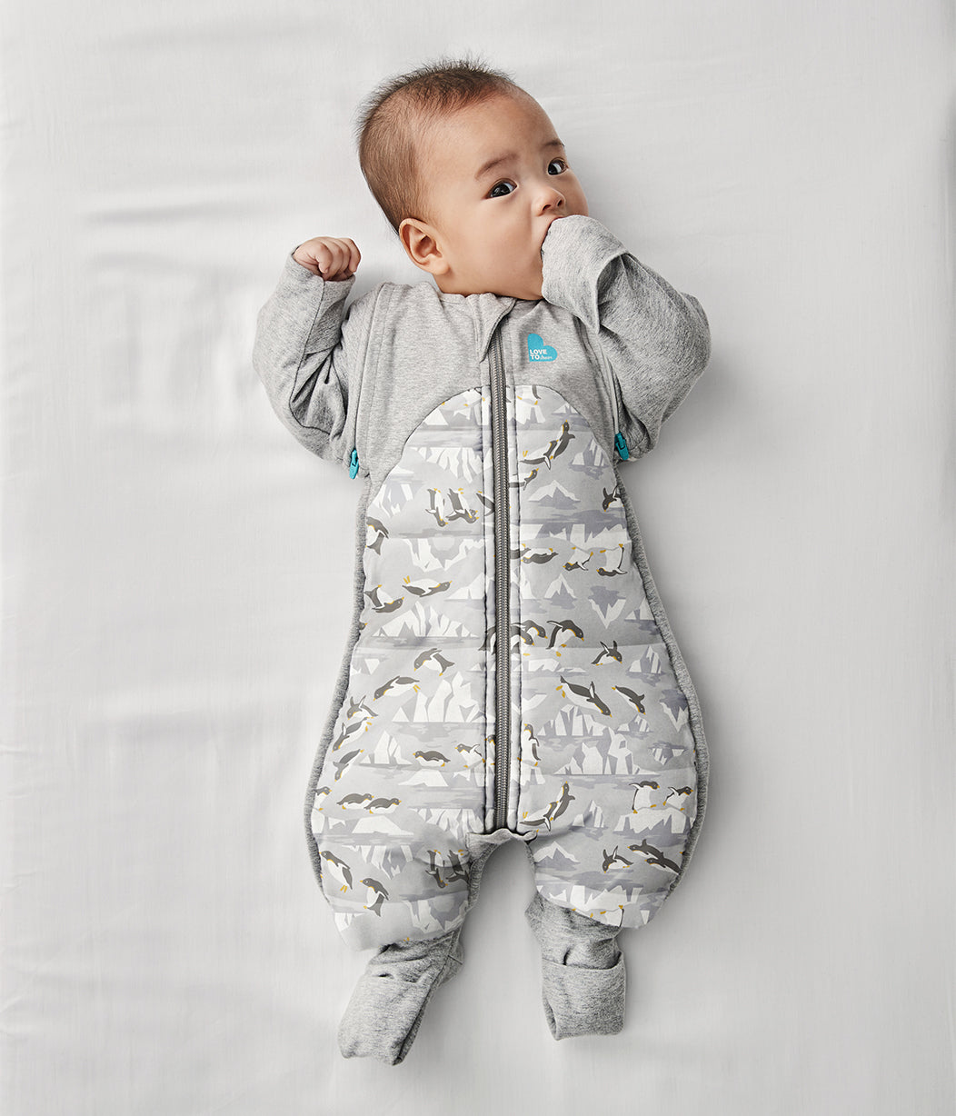 Swaddle Up™ Transition Suit 3.5 TOG Cotton Grey Penguin Parade