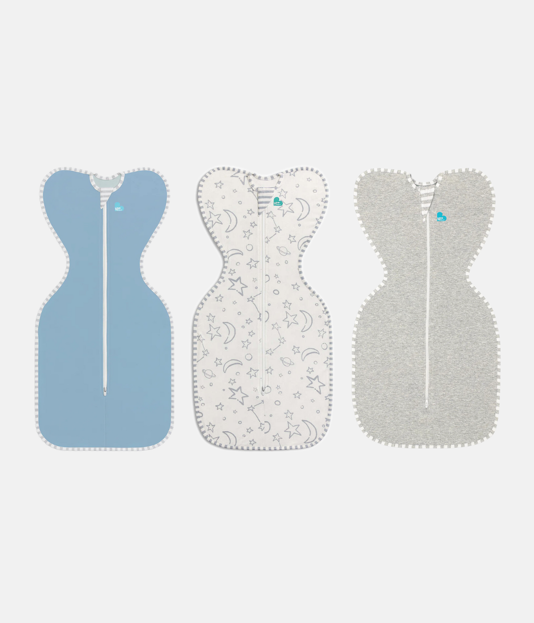 Swaddle Up™ Starter Bundle 1.0 TOG Blue Cotton & Bamboo
