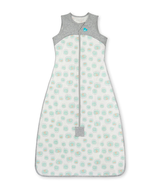 Sleep Bag Sleeveless 0.2 TOG Organic Cotton White Fishbowl