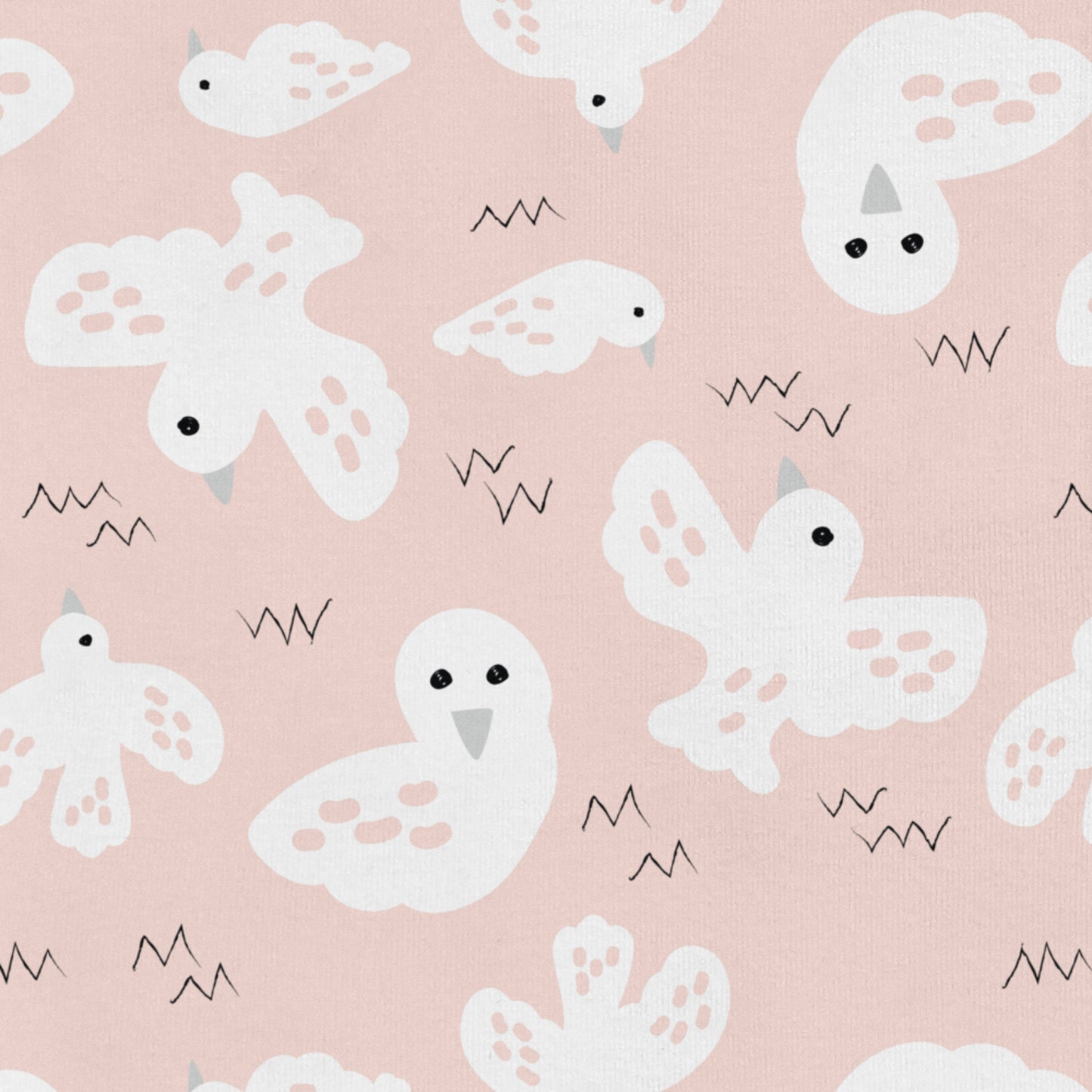 Sleep Bag Short Sleeve 1.0 TOG Organic Cotton Rose Doves
