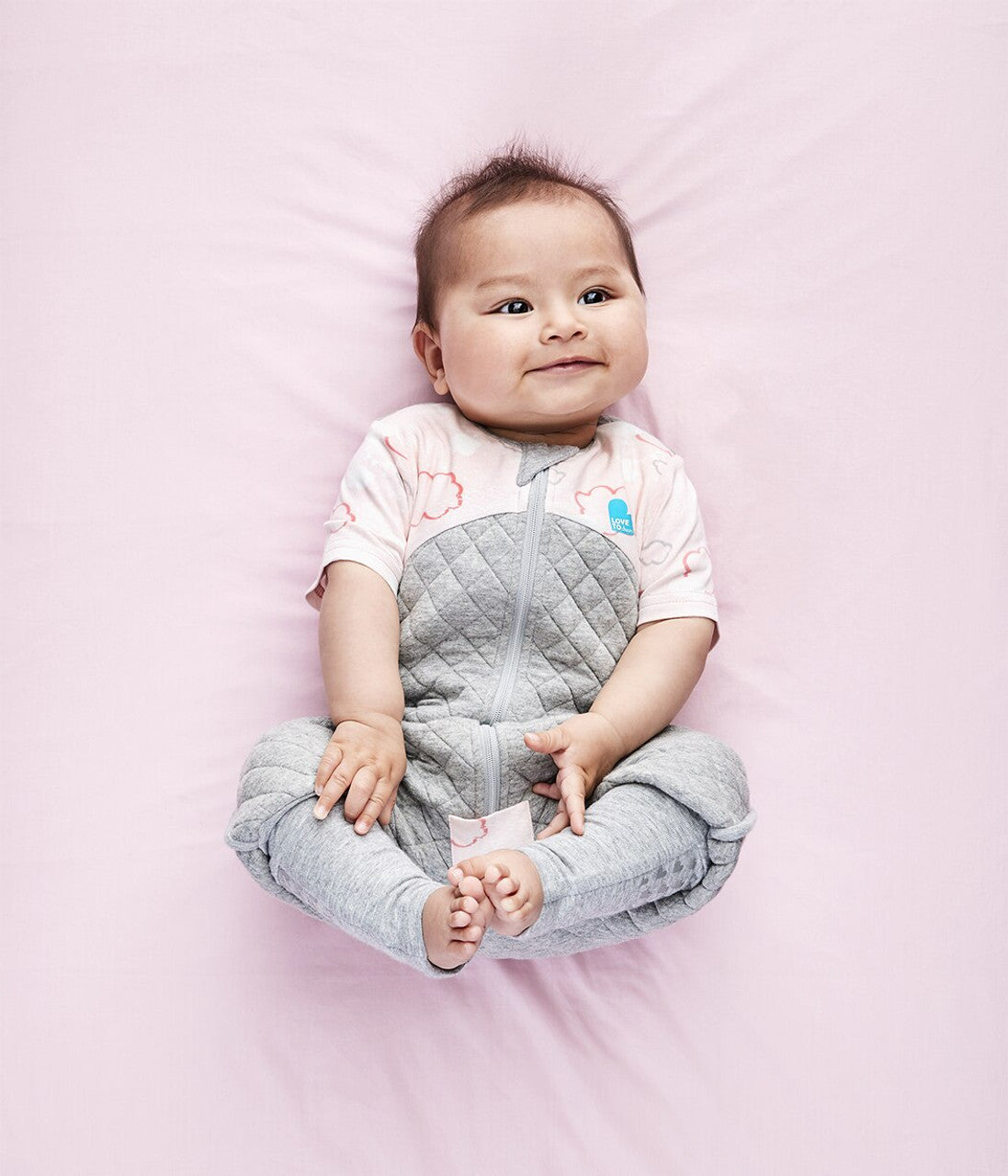 Sleep Suit Short Sleeve 1.0 TOG Cotton/Polyester Pink