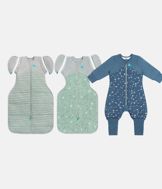 Transition to Sleep Suit Bundle 1.5 | 2.5 TOG Olive Dreamer Olive North Star Denim Stellar