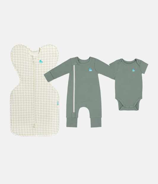 Spring Newborn Bundle | Houndstooth | Olive