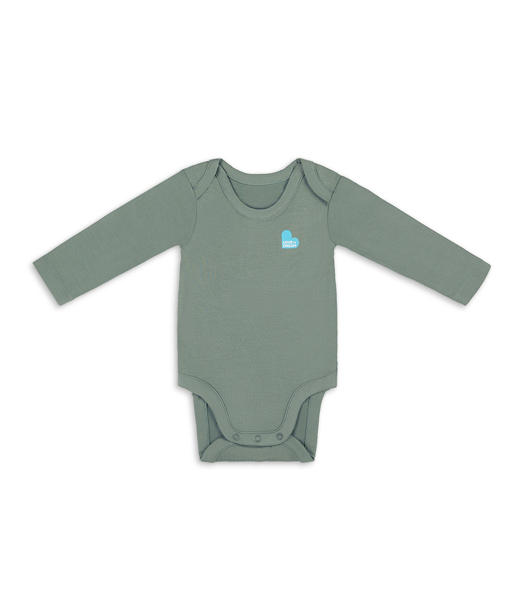 Bodysuit Long Sleeve Viscose from Bamboo Deep Olive