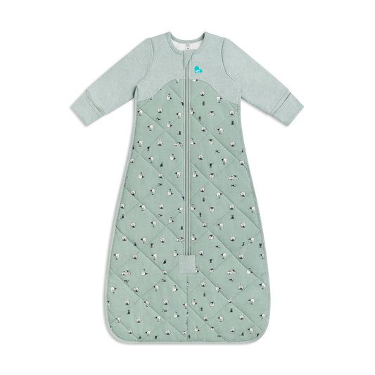 Sleep Bag Long Sleeve 2.5 TOG Organic Cotton/Merino Wool Olive Lamb's Best Friend