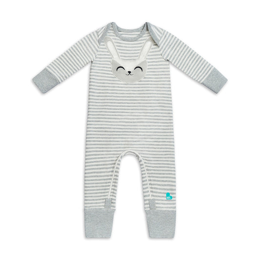Self-Soothing Footless Romper Cotton Grey Stevie The Bunny™