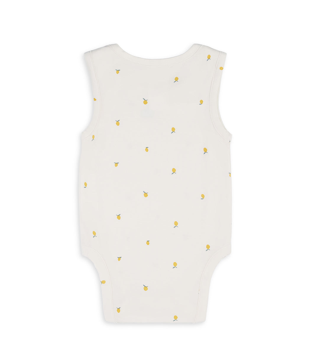 Bodysuit Sleeveless Viscose from Bamboo Cream Lemons