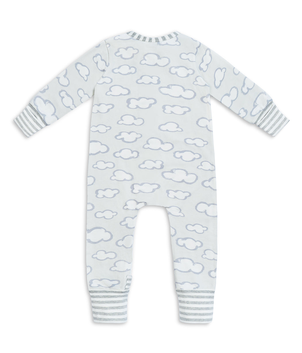 Footless Romper Cotton Grey Daydream