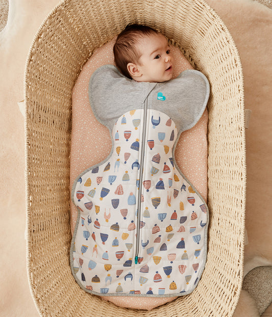Swaddle Up Starter Bundle | 2.5 | 3.5 TOG | White Happy Hats | Olive Moonlight | White Moonlight