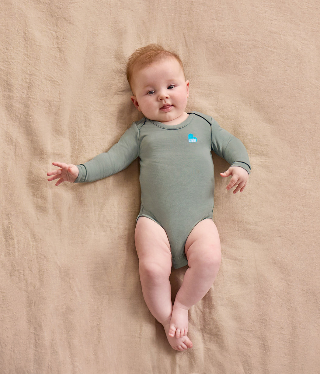 Bodysuit Long Sleeve Viscose from Bamboo Deep Olive