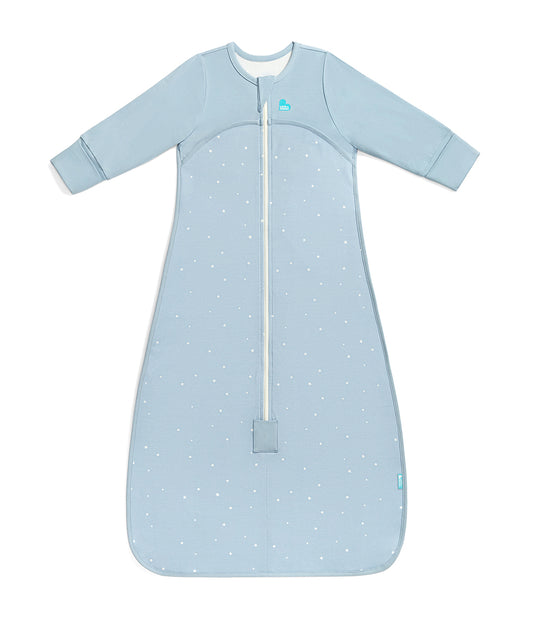 Sleep Bag Long Sleeve 1.0 TOG Cotton Powder Blue Twinkle