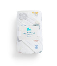 Hooded Towel Cotton Blend White Rocket