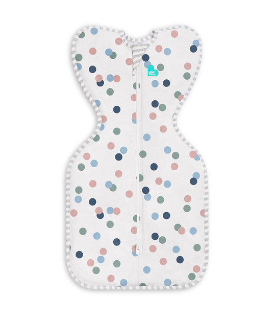 Swaddle Up™ 1.0 TOG Cotton White Colourful Spots