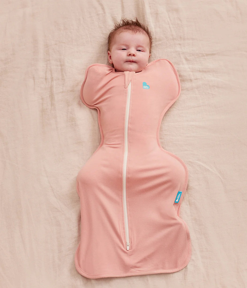 Newborn Essentials Bundle | Swaddle Up 1.0 TOG | Bib | Wash Cloth | Burp Cloth | Hooded Towel | Rose