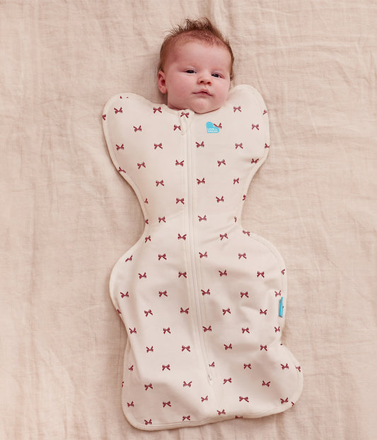 Swaddle Up™ 1.0 TOG Cotton Cream Bows