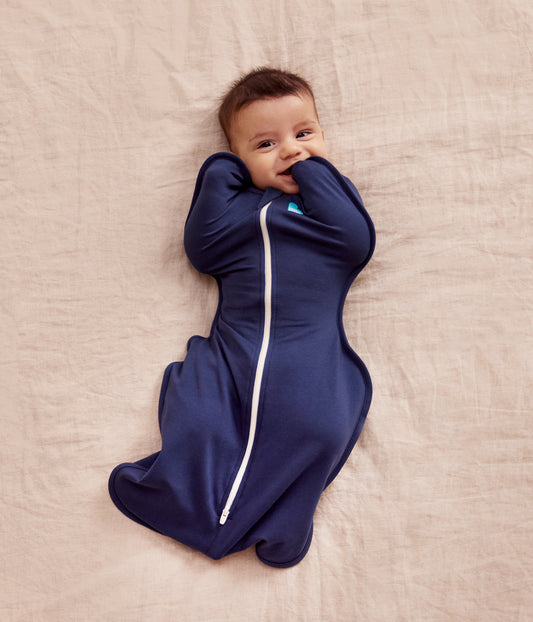 Swaddle Up & Romper Bundle | 1.0 TOG | Bamboo | Navy | Cream Dino Snore