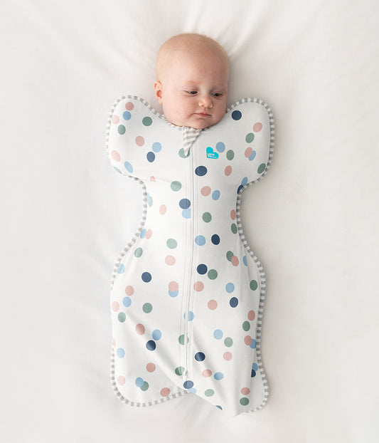 Swaddle Up™ 1.0 TOG Cotton White Colourful Spots