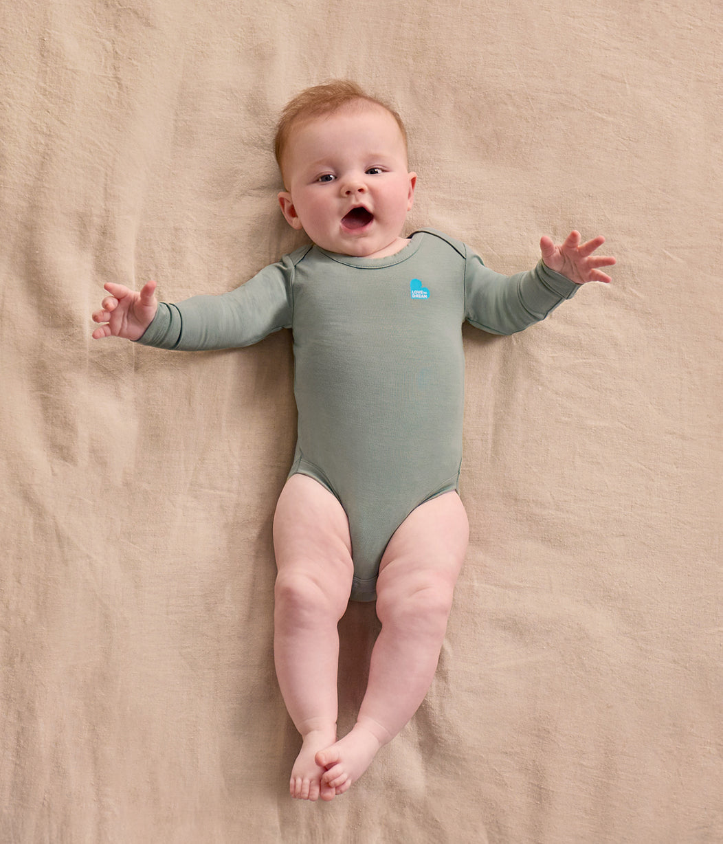 Bodysuit Long Sleeve Viscose from Bamboo Deep Olive