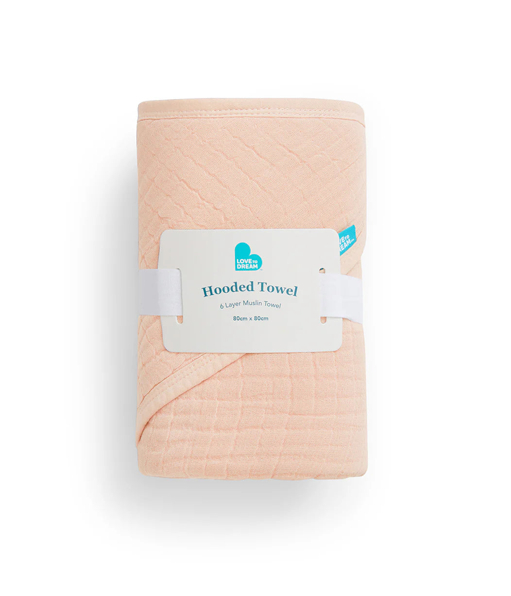 Newborn Essentials Bundle | Swaddle Up 1.0 TOG | Bib | Wash Cloth | Burp Cloth | Hooded Towel | Rose