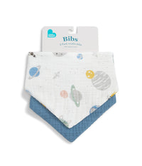 Bib 2 Pack Cotton Storm Blue Rocket