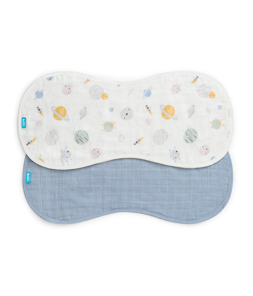 Newborn Essentials Bundle | Swaddle Up 1.0 TOG | Bib | Wash Cloth | Burp Cloth | Hooded Towel | Blue