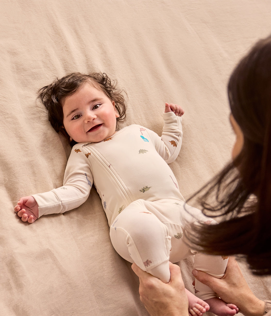 Romper Viscose from Bamboo Cream Dino Snore