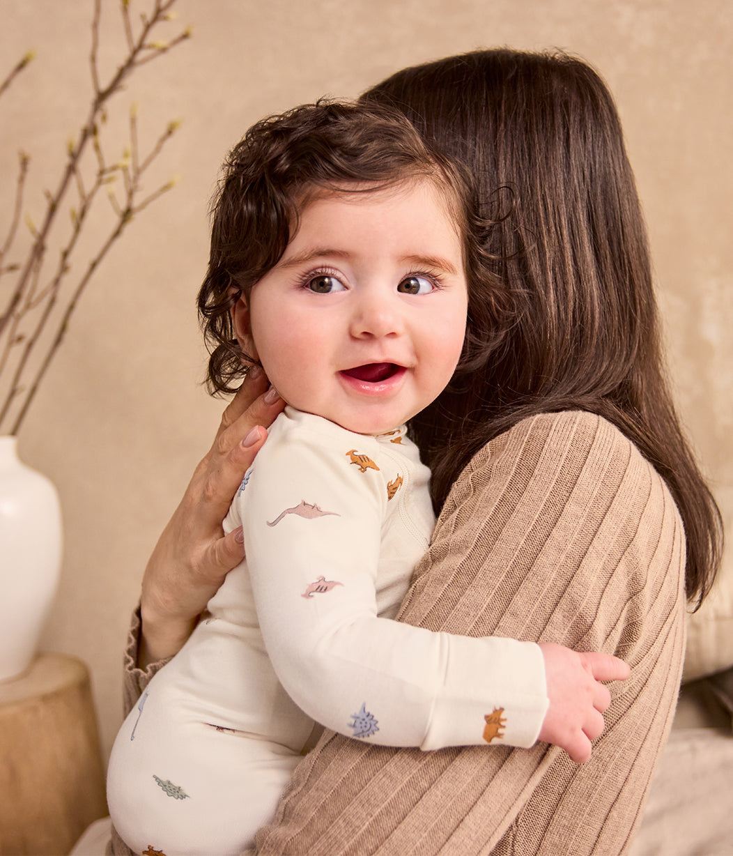 Romper Viscose from Bamboo Cream Dino Snore