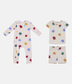 Romper & Pyjama Bundle | Tan Party Pop