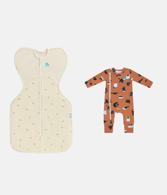 Swaddle Up & Romper Bundle | 1.5 TOG | Oatmeal | Hazel