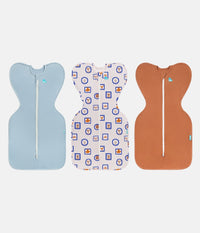 Swaddle Up Starter Bundle | 0.2 TOG | 1.0 TOG | Blue | Tan | Hazel