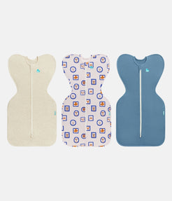 Swaddle Up Starter Bundle | 1.0 TOG | Oatmeal | Tan | Blue