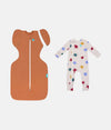 Transition Bag & Romper Bundle | 1.0 TOG | Hazel | Tan Party Pop