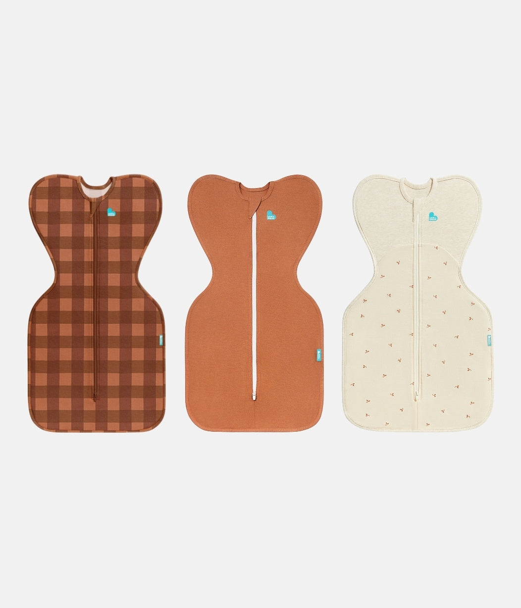 Swaddle Up Starter Bundle | 1.0 TOG | 1.5 TOG | Chocolate | Hazel | Oatmeal Twigs