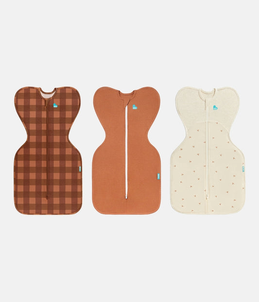 Swaddle Up Starter Bundle | 1.0 TOG | 1.5 TOG | Chocolate | Hazel | Oatmeal Twigs