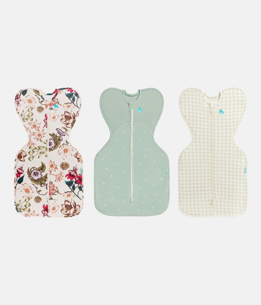 Swaddle Up Starter Bundle | 1.0 TOG | 1.5 TOG | Cream | Olive Twigs | Tan