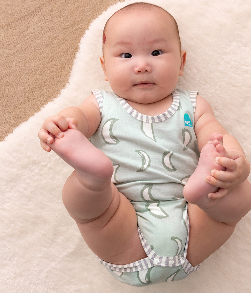 Bodysuit Sleeveless Green Eclipse Cotton