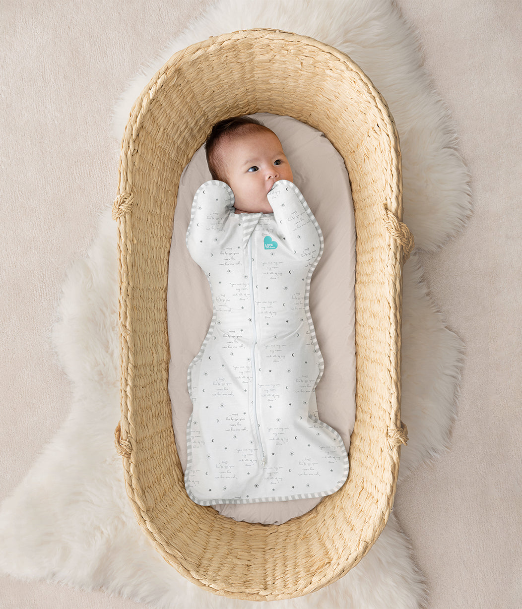 Swaddle Up™ 0.2 TOG (24-27°C) White You Are My Cotton