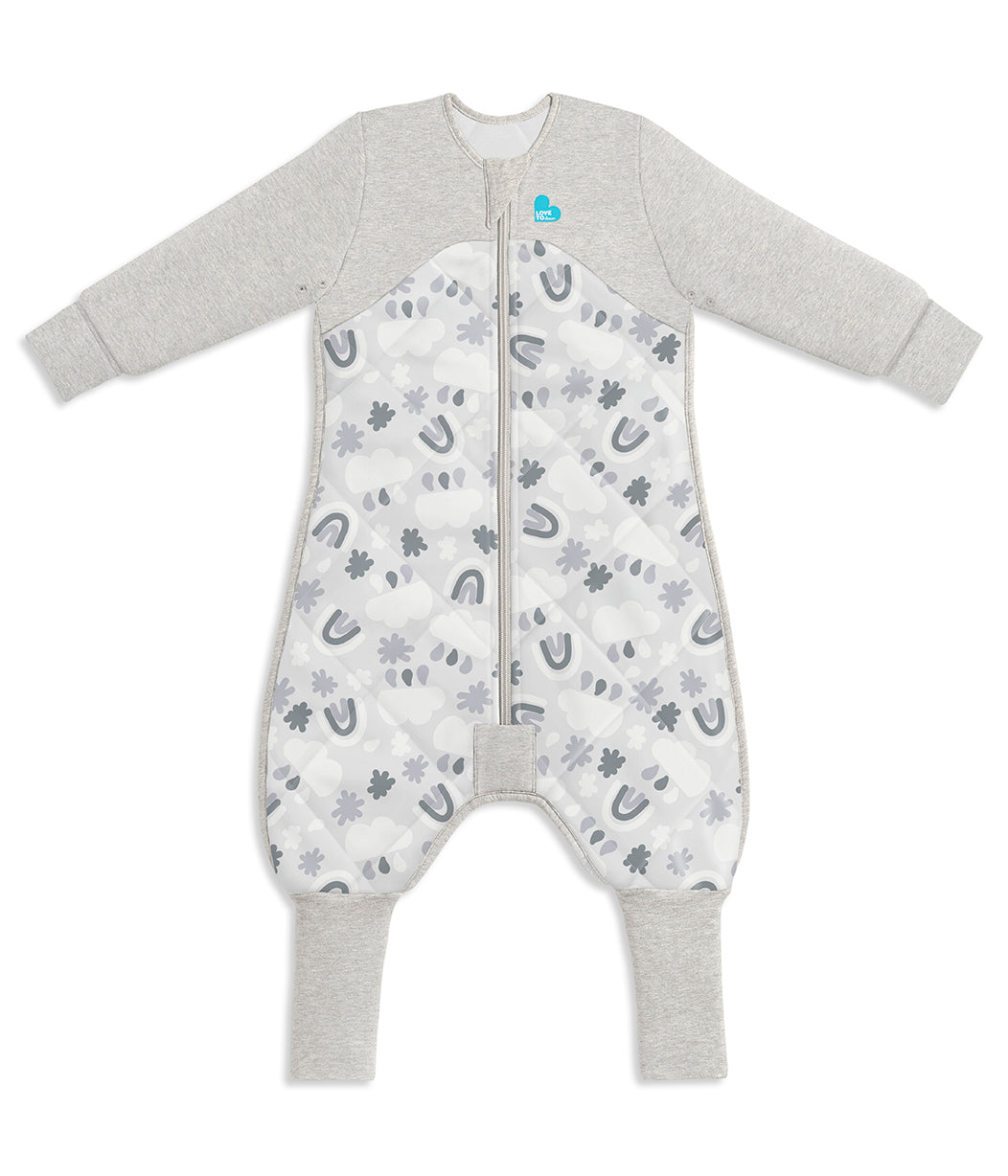 Sleep Suit 2.5 TOG (16-20°C) Grey Clouds Quilted Organic Cotton/Filling 10% Merino Wool