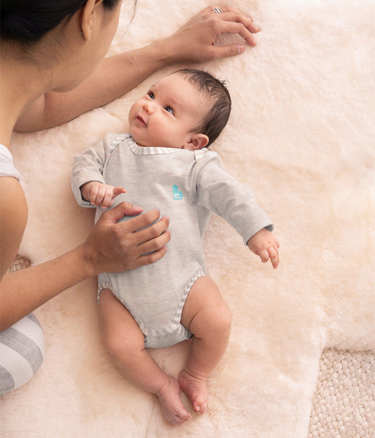 Bodysuit Long Sleeve Merino Wool Oatmeal