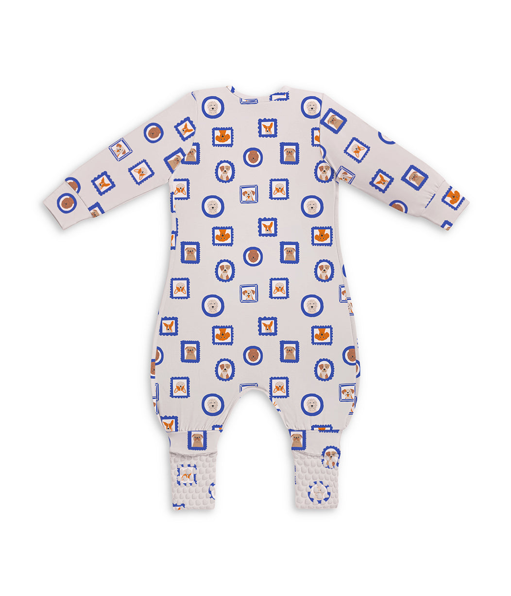 Sleep Suit Long Sleeve 1.0 TOG Original Cotton Tan Puppy Portrait