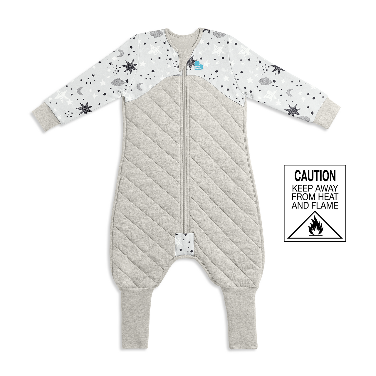 Sleep Suit Clearance 3.5 TOG (14-16°C) Grey Quilted Cotton/Polyester Filling