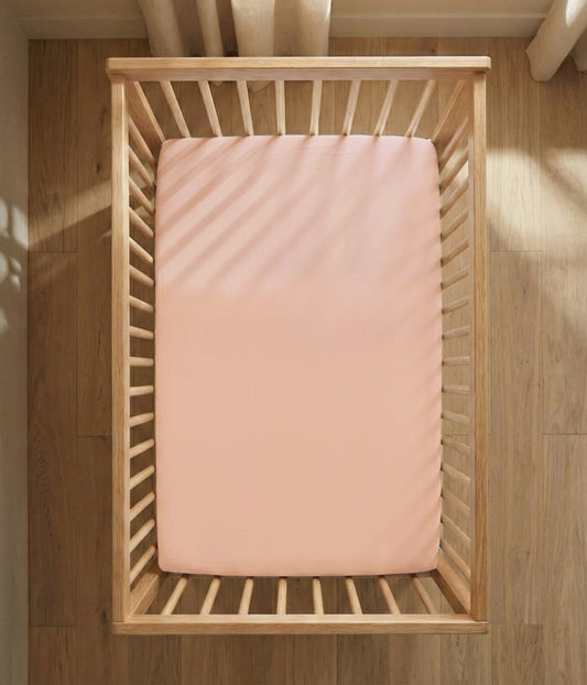 HushDry™ 2-in-1 Waterproof Fitted Cot Sheet Viscose from Bamboo Blush