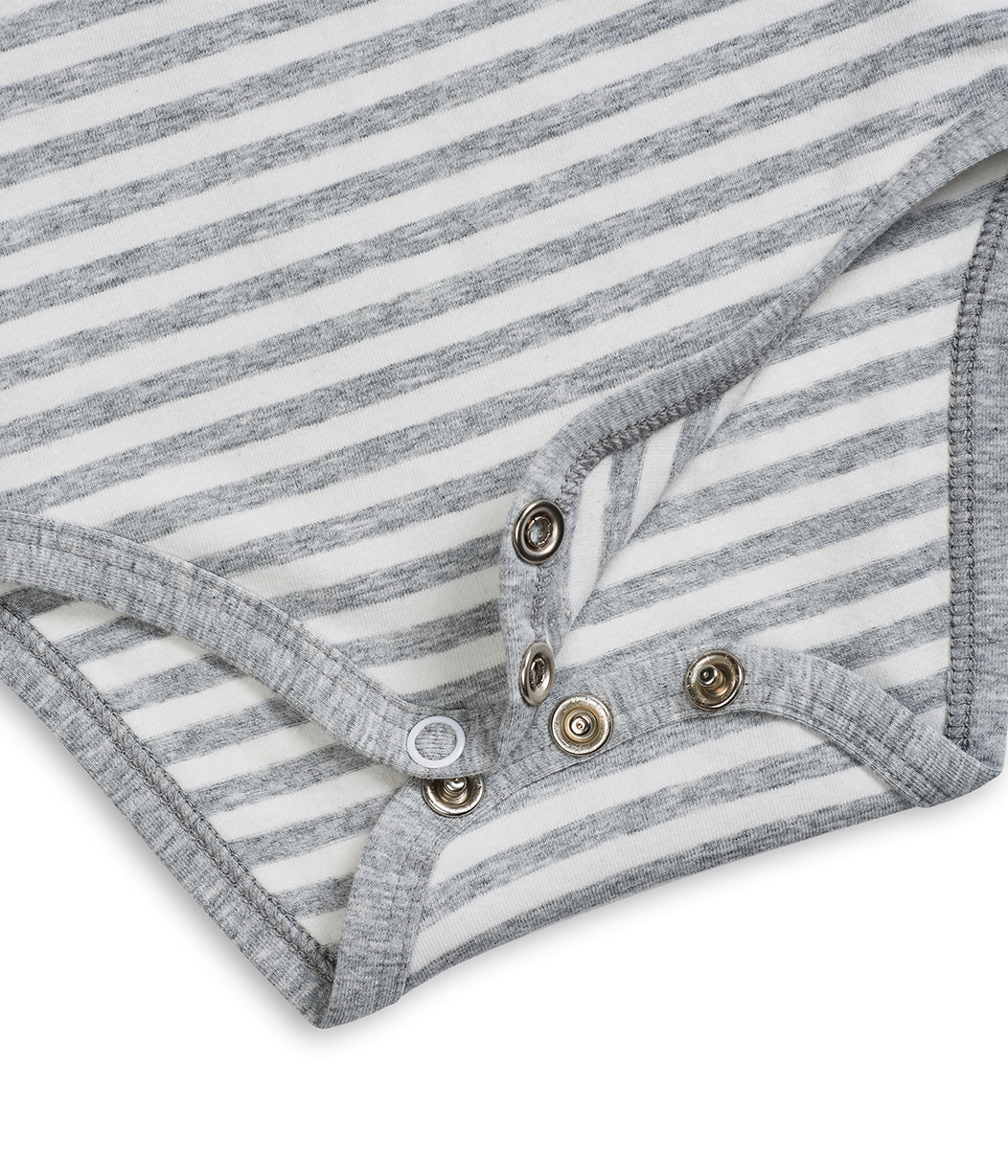 Sleeveless Bodysuit Grey Stripe