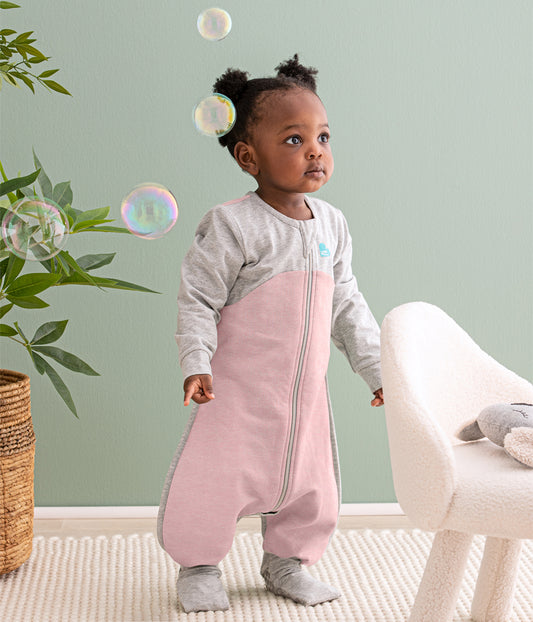 Sleep Suit Long Sleeve 1.0 TOG Organic Cotton Rose