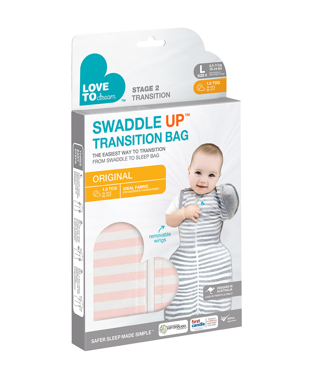 Swaddle Up™ Transition Bag 1.0 TOG (20-24°C) Dusty Pink Original Cotton