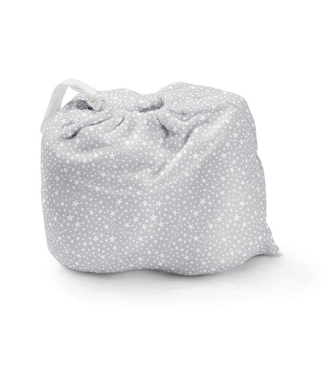 Fitted Bassinet/Basket Sheet Twin Pack Cotton Grey