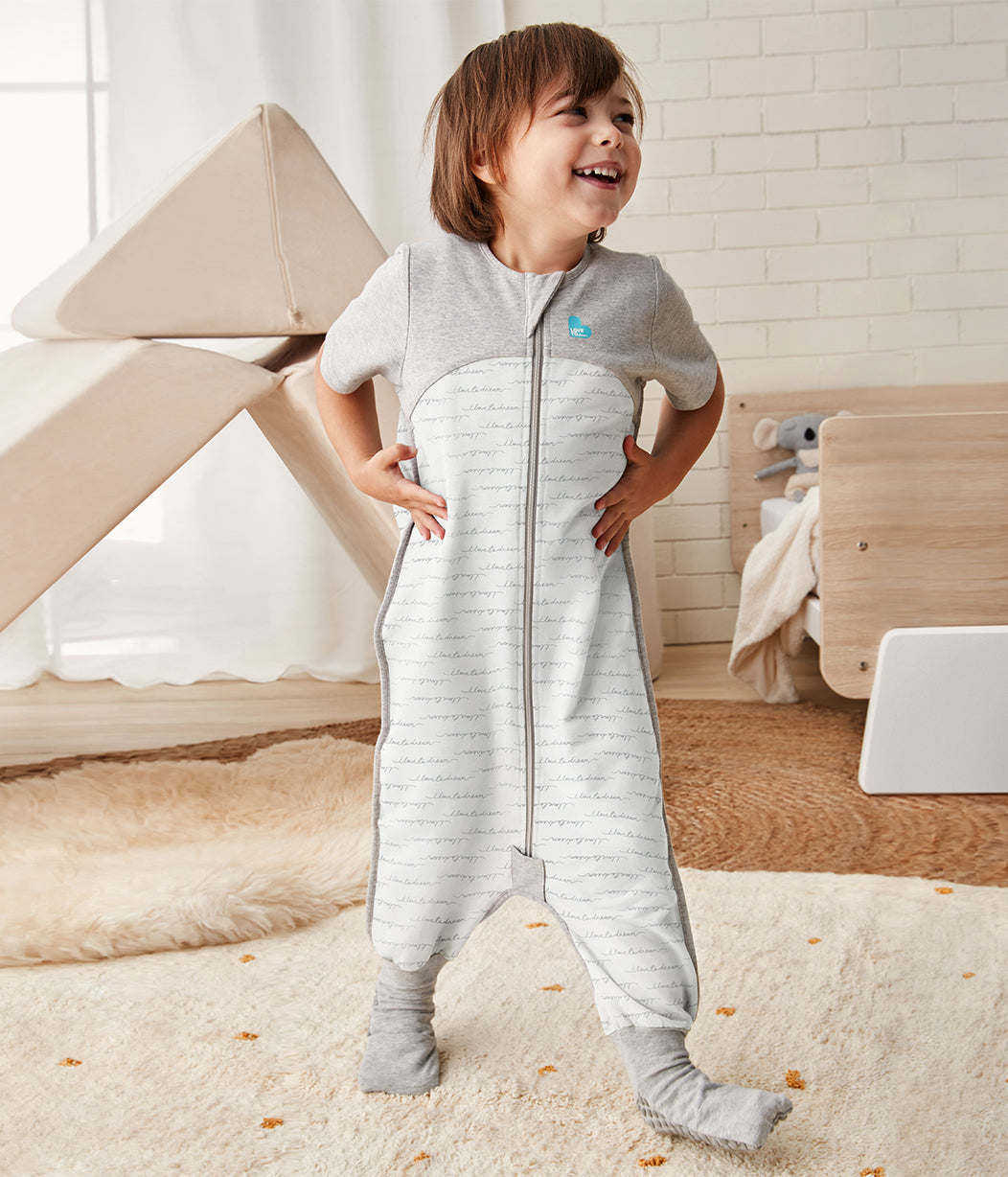 Sleep Suit Short Sleeve 1.0 TOG (20-24°C) White Dreamer Organic Cotton Fleece