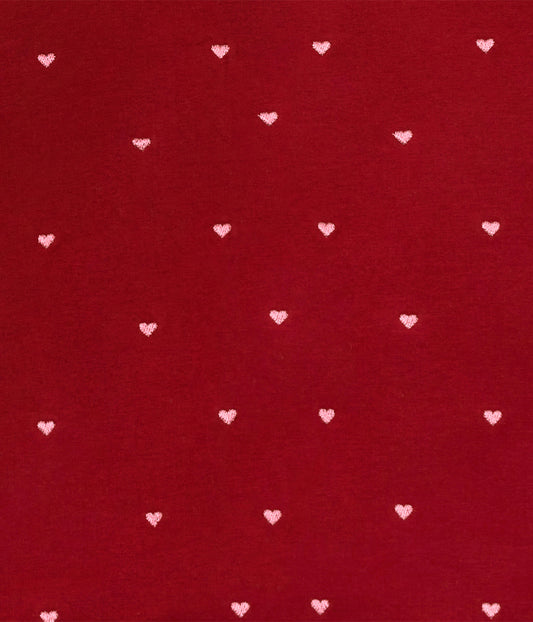 Swaddle Up™ 2-in-1 Transition Bag 1.5 TOG Cotton Fleece Maroon Hearts Embroidery