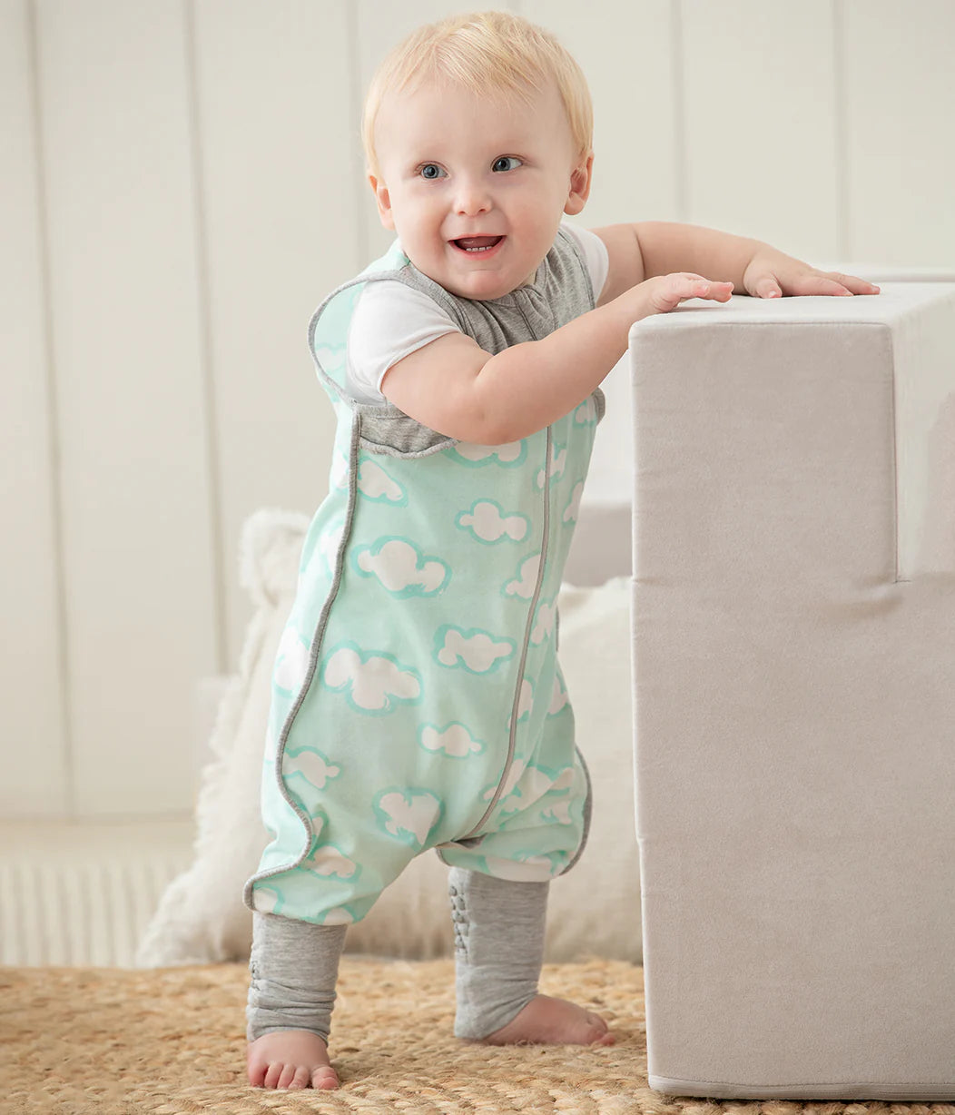 Sleep Suit Bundle 0.2 | 1.0 TOG | Tan Breton Stripe | Turquoise Clouds | Powder Blue Twinkle